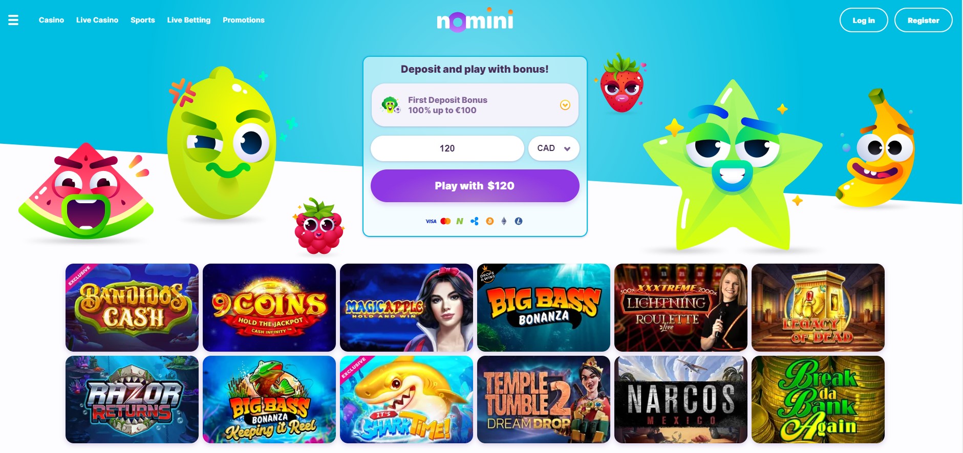 Nomini Casino interface